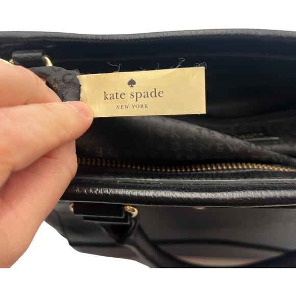 Kate Spade Wellesley Small Camryn Leather 2 Way Handbag Crossbody Bag Black - Picture 8 of 9